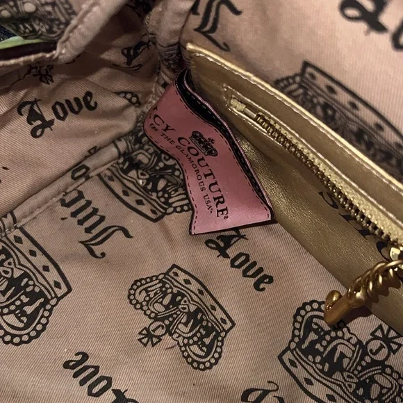 Y2k VINTAGE 💚Juicy Couture Green bowler Handbag with charm💚🤎 - Picture 15 of 15